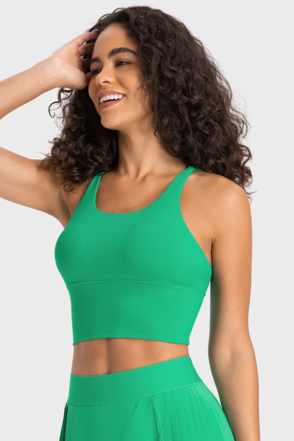 Crisscross Back Ladder Detail Sports Bra