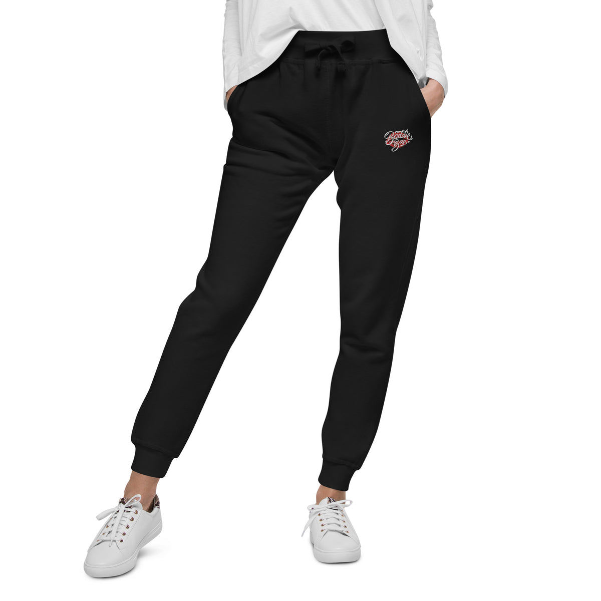 Black Embroidered Sweatpants